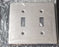 BOX OF 10 NEW HUBBELL KILLARK 2FT STAMPED ALUMINUM COVERS FOR 2 TOGGLE SWITCHES