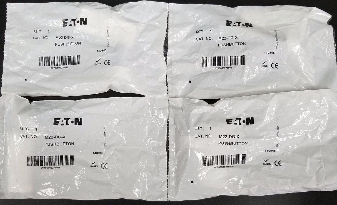 LOT OF 4 NEW EATON CUTLER-HAMMER M22-DG-X PUSHBUTTON M22DGX