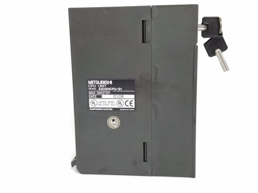MITSUBISHI MELSEC A2USHCPU-S1 CPU UNIT A2USHCPUS1, MAX 30KSTEP W/ KEYS
