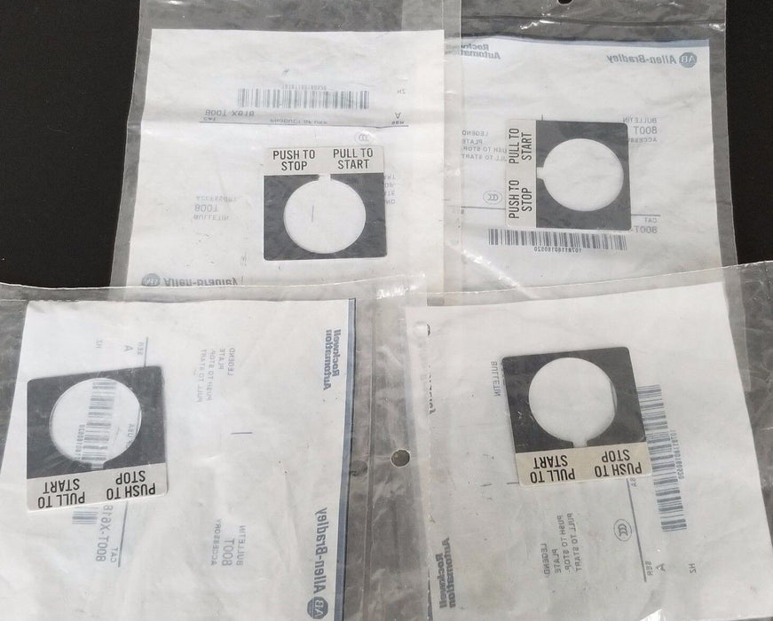 LOT OF 4 NEW ALLEN BRADLEY 800T-X618 LEGEND PLATES 800TX618, SER. A