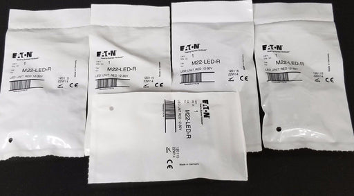 LOT OF 5 NEW EATON CUTLER-HAMMER M22-LED-R LED UNIT RED 12-30V, M22LEDR