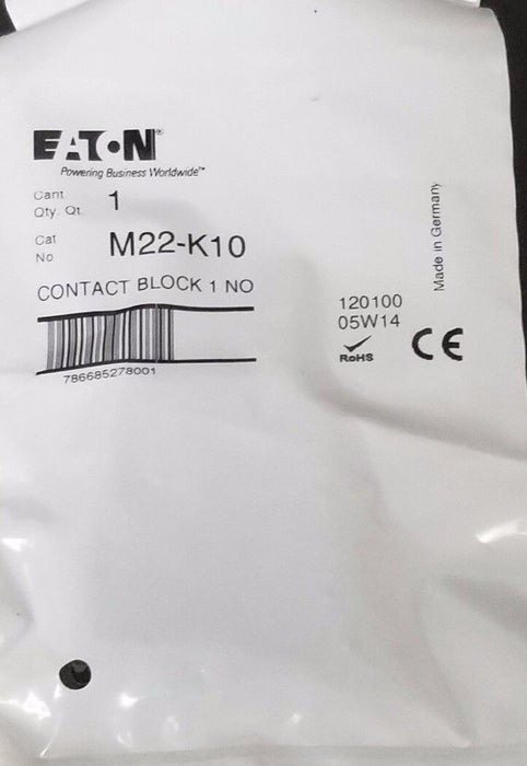 LOT OF 5 NEW EATON CUTLER-HAMMER M22-K10 CONTACT BLOCK 1 NO, M2210