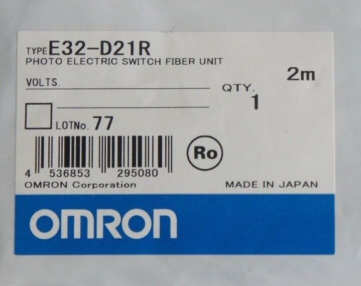 NEW OMRON E32-D21R PHOTO ELECTRIC SWITCH FIBER UNIT E32D21R