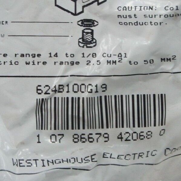 BAG OF 5 NEW CUTLER HAMMER 624B100G19 TERMINAL KIT