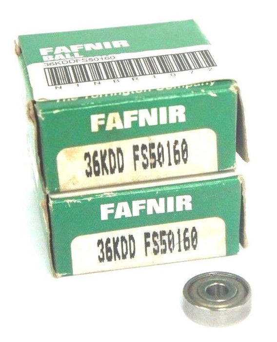 LOT OF 2 NIB FAFNIR 36KDD FS50160 SINGLE ROW BALL BEARING 6X19X6 MM