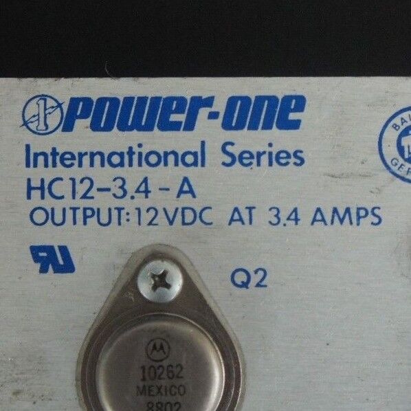 POWER ONE HC12-3.4-A INTERNATIONAL SERIES POWER SUPPLY 12 VDC AT 3.4 AMPS OUTPUT