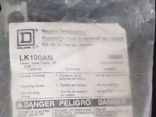 LOT OF 13 NEW SQUARE D LK100AN NEUTRAL TERMINAL KITS SER. S1