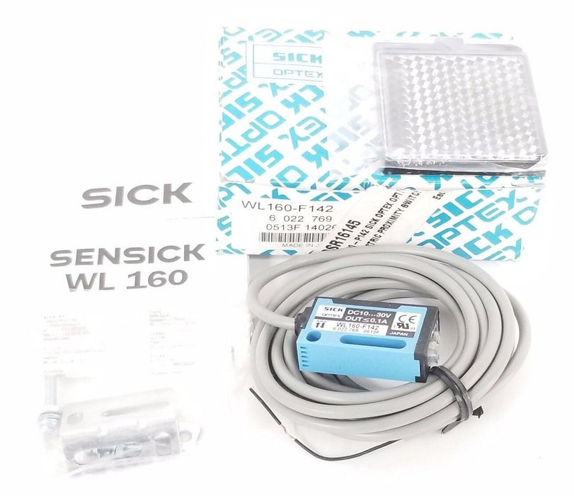 NIB SICK OPTEX WL160-F142 PHOTOELECTRIC SENSOR W/RELFECTOR WL160F142