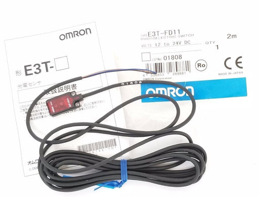 NEW OMRON E3T-FD11 PHOTOELECTRIC SWITCH E3TFD11, 12 TO 24V DC, 2M