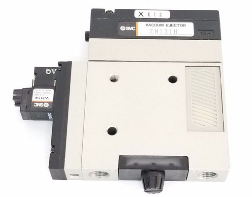 NEW SMC ZM131H VACUUM EJECTOR W/ VJ114 VACUUM SOLENOID 24VDC