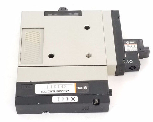 NEW SMC ZM131H VACUUM EJECTOR W/ VJ114 VACUUM SOLENOID 24VDC