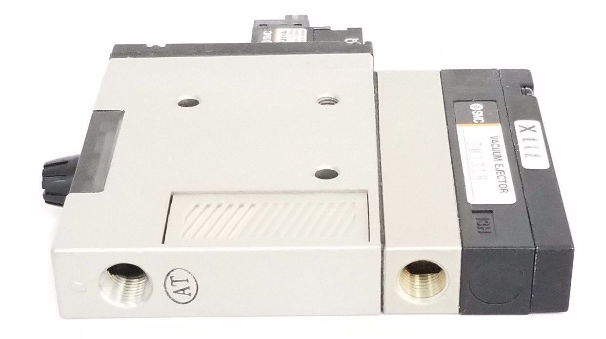 NEW SMC ZM131H VACUUM EJECTOR W/ VJ114 VACUUM SOLENOID 24VDC