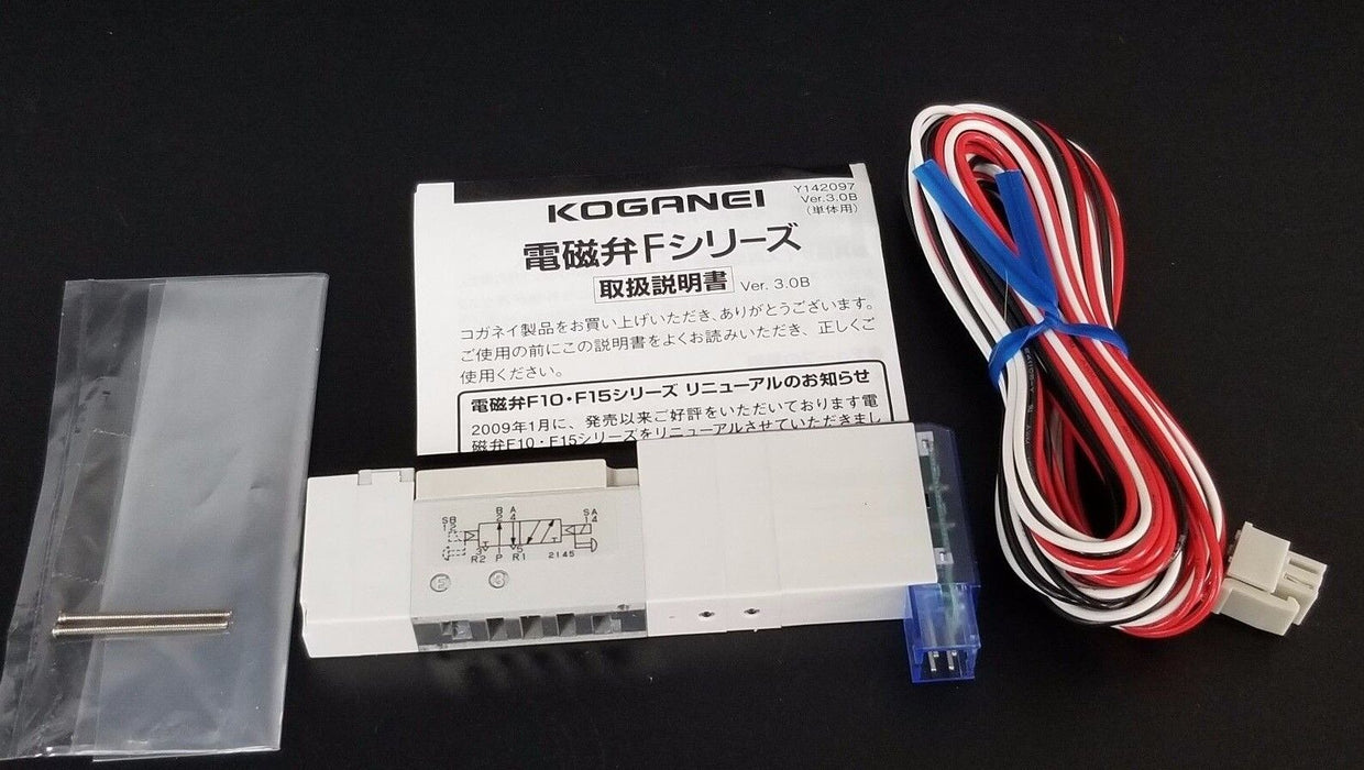 NEW KOGANEI F10T1-PL3 VALVE 24V, F10T1PL3DC24V, 0.2~0.7 MPa