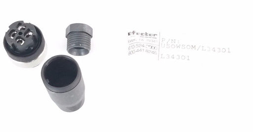 NEW EFECTOR US0WS0M/L34301 PLUG ASSEMBLY 4PIN W/STRAIN RELIEF L34301