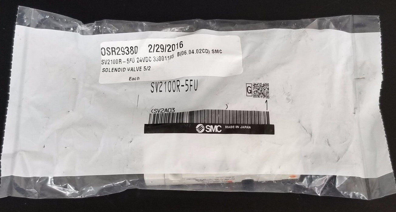 NEW SMC SV2100R-5FU SOLENOID VALVE SV2100R5FU, 24VDC