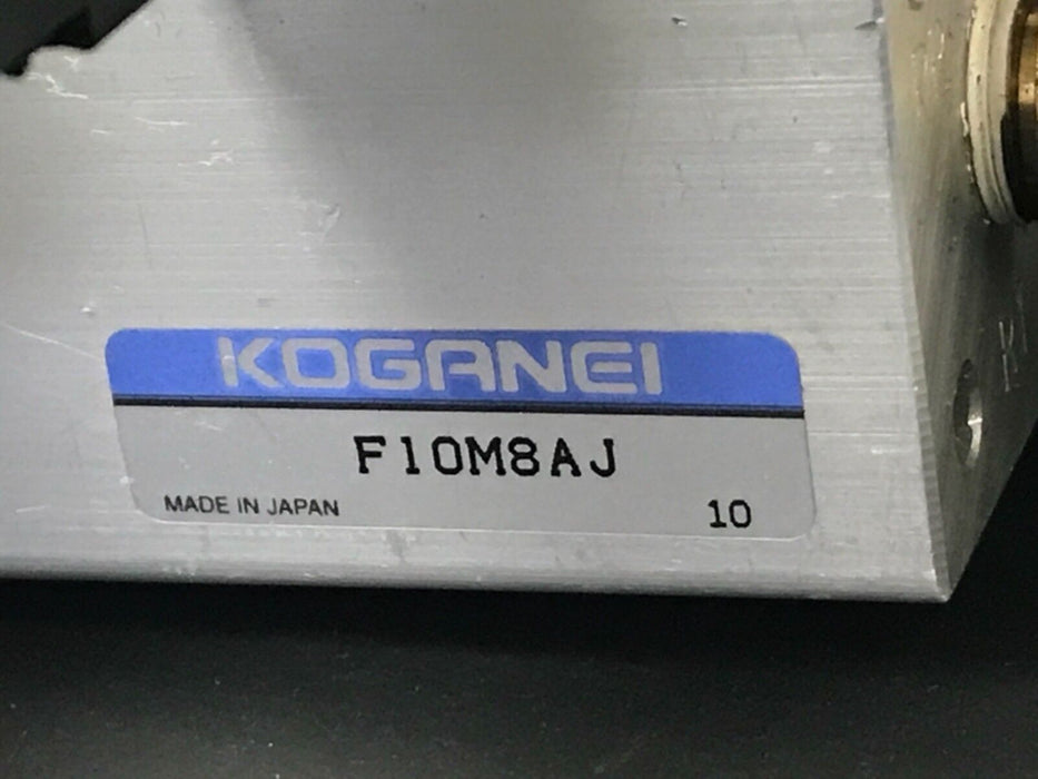 KOGANEI F10M8AJ SOLENOID MANIFOLD BLOCK WITH (4) F10T2-CPL3 VALVES
