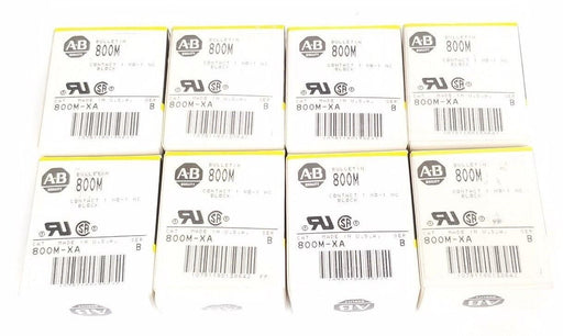 LOT OF 8 NIB ALLEN BRADLEY 800M-XA CONTACT BLOCKS 800MXA, SER. B