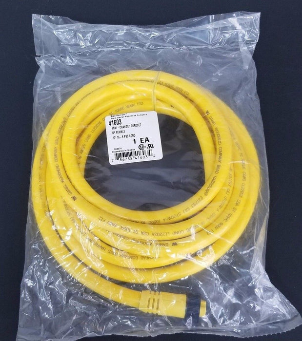 NEW BRAD HARRISON 41603 MINI CHANGE CORDSET 6P FEMALE 12' 16-6 PVC CORD