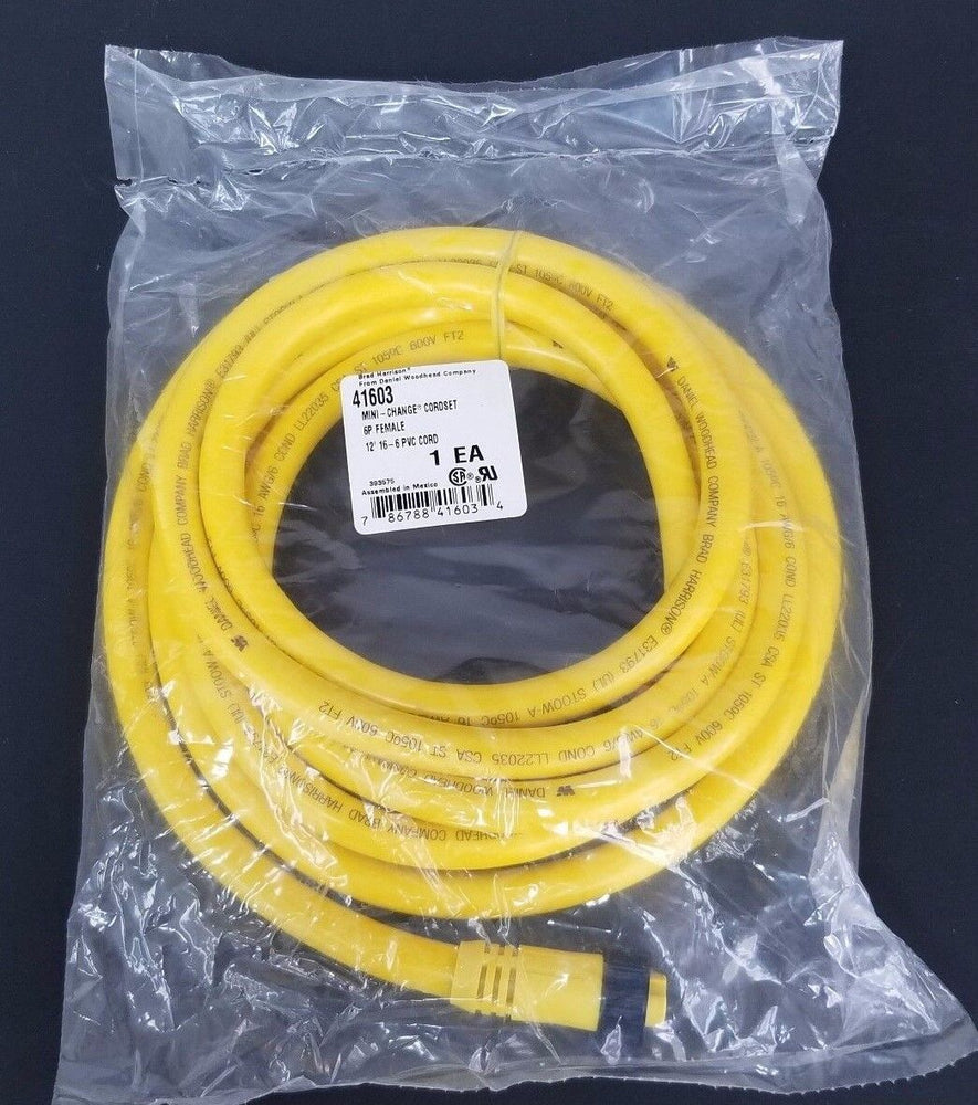 NEW BRAD HARRISON 41603 MINI CHANGE CORDSET 6P FEMALE 12' 16-6 PVC CORD