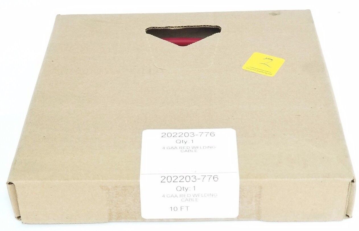 NIB 202203-776 WELDING CABLE 4 GAA RED 10FT