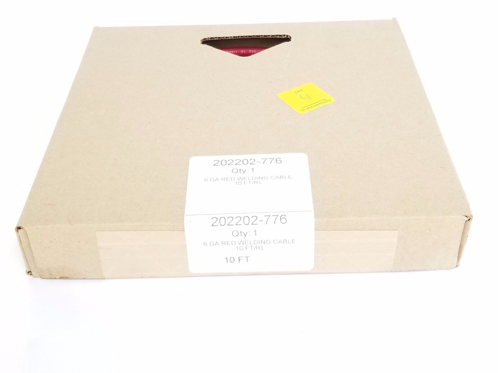 NIB 202202-776 WELDING CABLE 6 GA RED 10FT/RL , 202202776