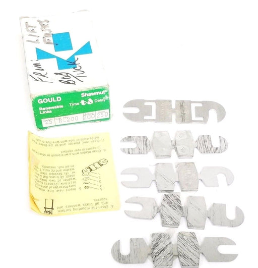 BOX OF 5 NEW GOULD SHAWMUT RL200 RENEWABLE LINKS, 200A, 250V