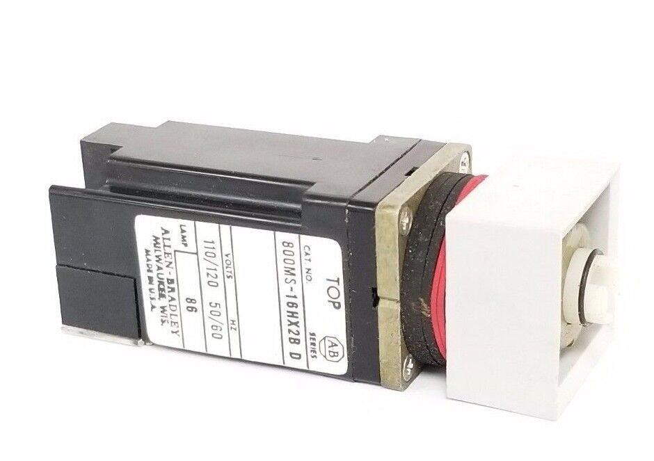 ALLEN BRADLEY 800MS-16HX2B SELECTOR SWITCH SER D,  ILLUMINATED 110/120VAC 50/60H