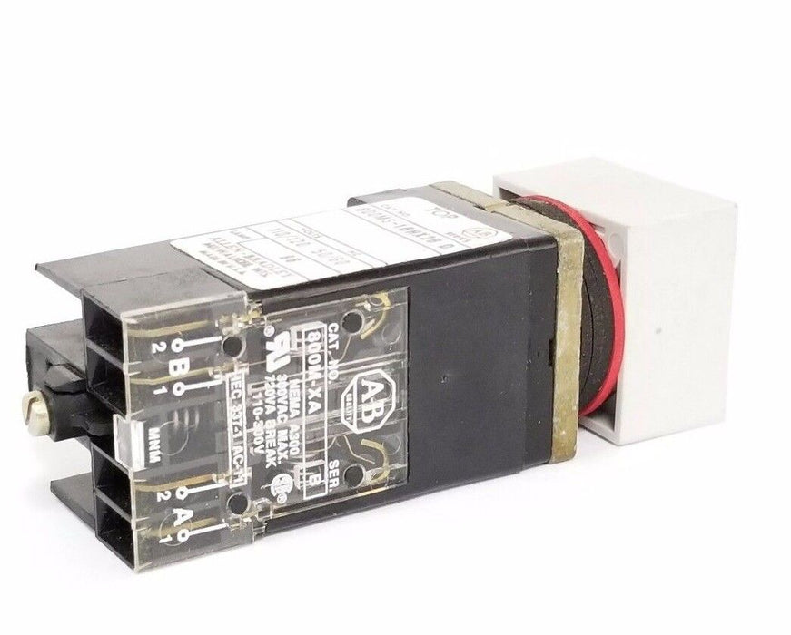 ALLEN BRADLEY 800MS-16HX2B SELECTOR SWITCH SER D,  ILLUMINATED 110/120VAC 50/60H