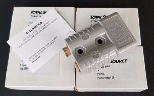 LOT OF 4 NIB TOTAL SOURCE SY6325G6 GRAY FORKLIFT BATTERY CONNECTOR KITS 175 4 GA