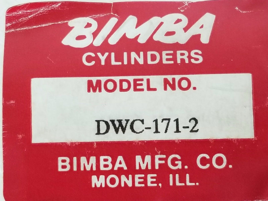 NEW BIMBA DWC-171-2 PNEUMATIC CYLINDER 1-1/2" BORE, 1" STROKE, 200 PSI