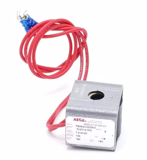 ASCO RED HAT P8262C002MO SOLENOID VALVE 110/120V, 50/60HZ, T216187, MX120