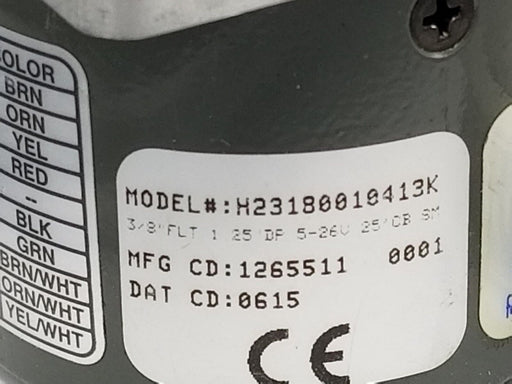 DYNAPAR DANAHER H23180010413K ENCODER 3/8 IN FLT 1.25 IN DP 5-26V 25FT.CB SM