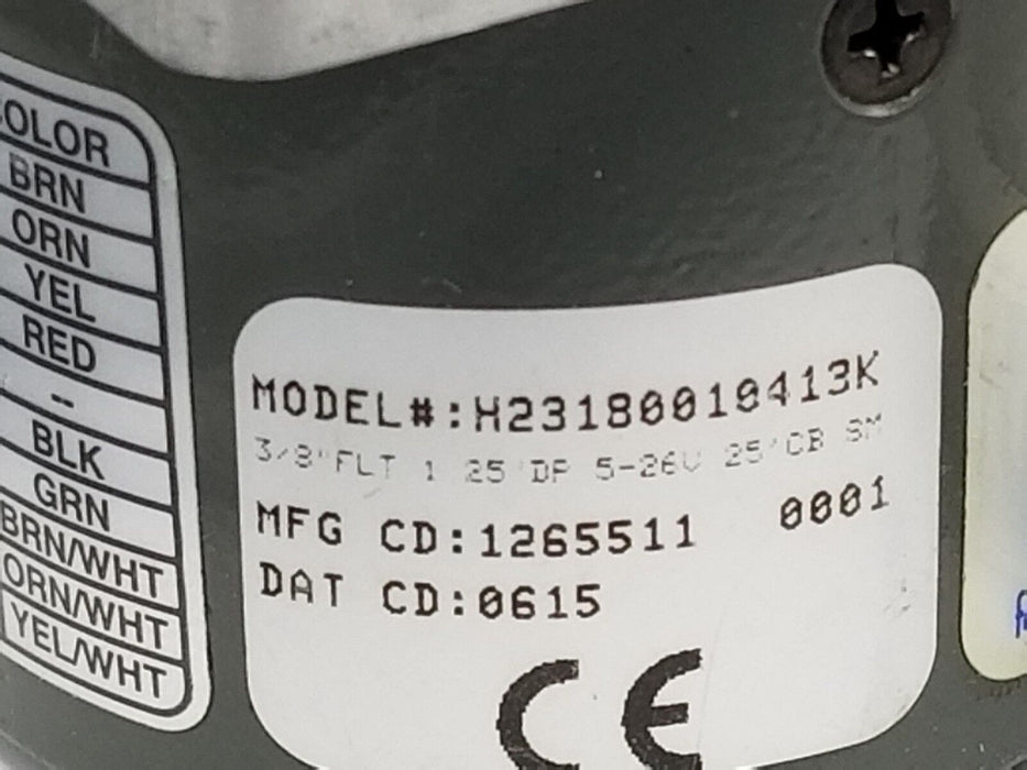 DYNAPAR DANAHER H23180010413K ENCODER 3/8 IN FLT 1.25 IN DP 5-26V 25FT.CB SM