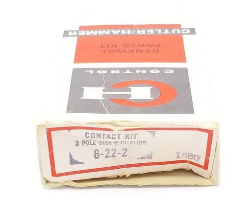 NEW CUTLER-HAMMER 6-22-2 CONTACT KIT 3-POLE SIZE 0, 6222