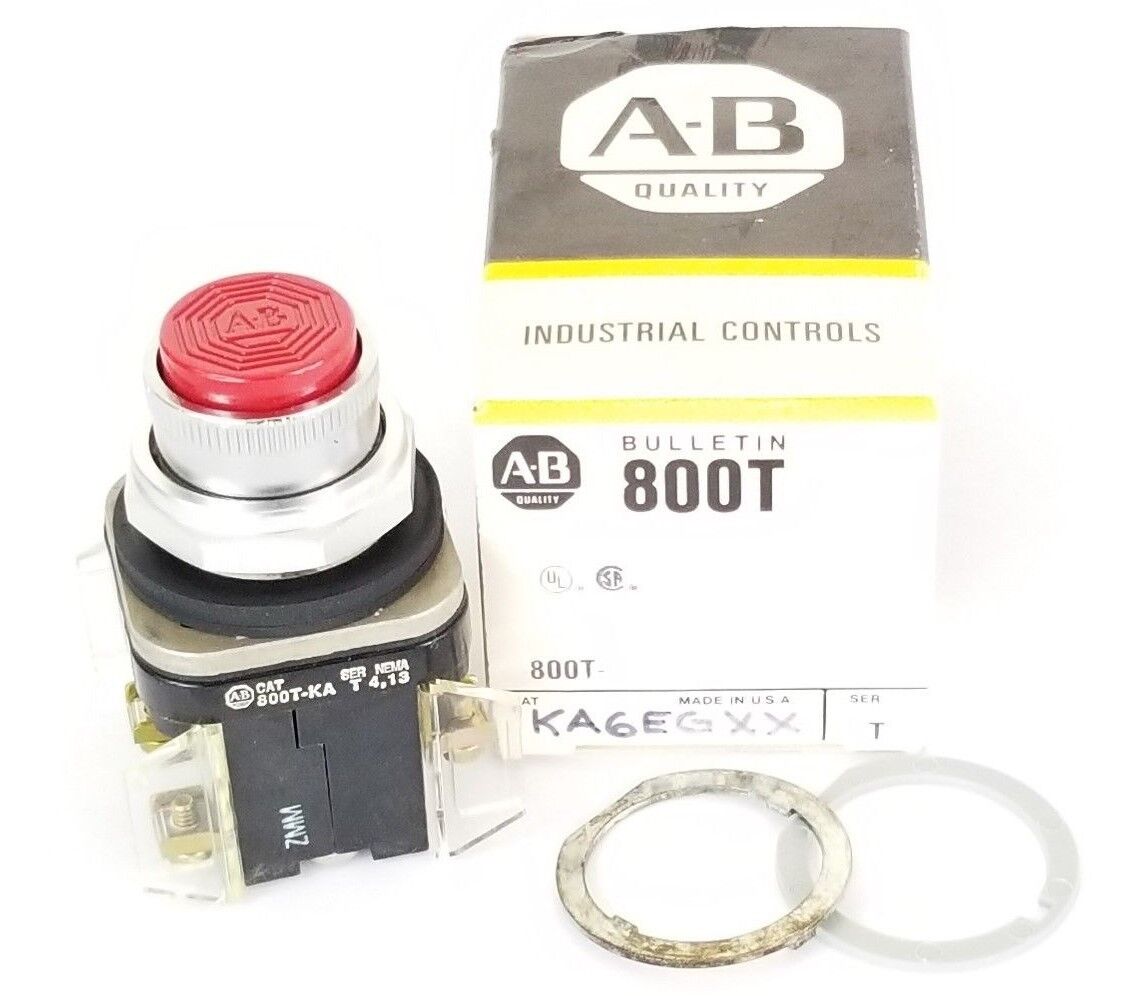 NIB ALLEN BRADLEY 800T-KA6EGXX PUSH BUTTON 800TKA6EGXX, SER. T