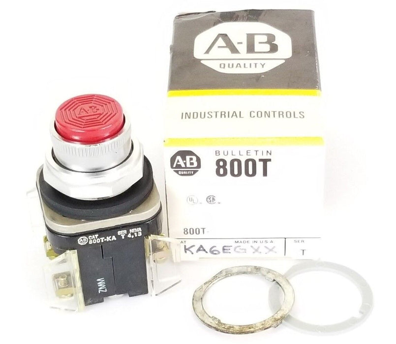 NIB ALLEN BRADLEY 800T-KA6EGXX PUSH BUTTON 800TKA6EGXX, SER. T
