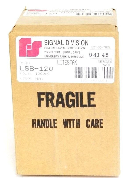 FACTORY SEALED FEDERAL SIGNAL LSB-120 LITESTAK BASE 120VAC, LSB120