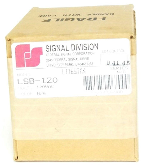 FACTORY SEALED FEDERAL SIGNAL LSB-120 LITESTAK BASE 120VAC, LSB120