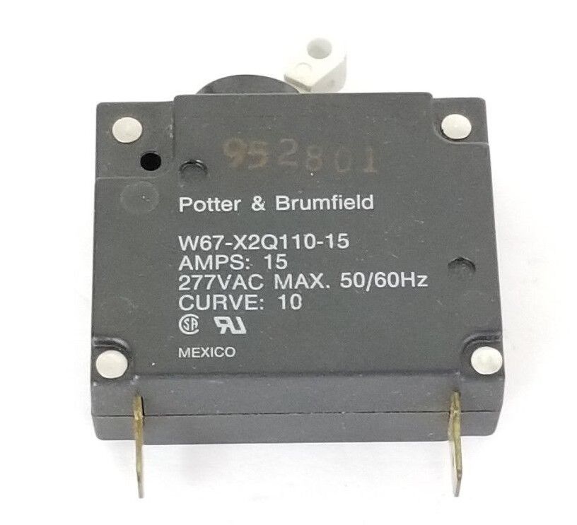 NEW POTTER & BRUMFIELD W67-X2Q110-15 CIRCUIT BREAKER 15A, 1P, 277VAC, 50/60HZ
