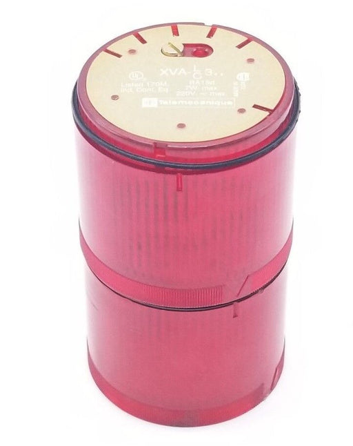 LOT OF 2 TELEMECANIQUE XVA-LC3 RED STACK LIGHTS XVALC3R