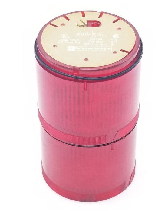 LOT OF 2 TELEMECANIQUE XVA-LC3 RED STACK LIGHTS XVALC3R