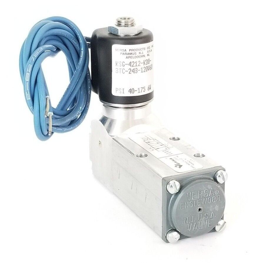 NEW VERSA VALVES KSG-4212-K30-3TC-243-120V60 FOUR WAY VALVE, PSI 40-175, 6W