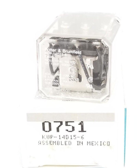 NIB POTTER & BRUMFIELD KUP-14D15-6 RELAY KUP14D156