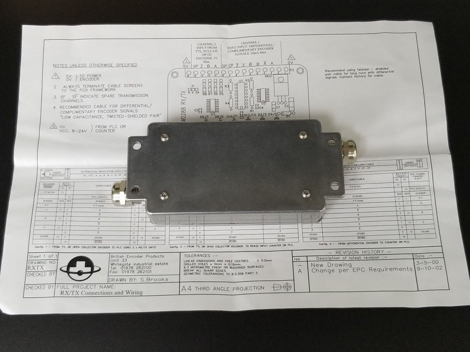 NIB ENCODER PRODUCTS ACCU-CODER 100020-4 RT/TX CONVERTER 8-24V, 1000204 SPEC 589