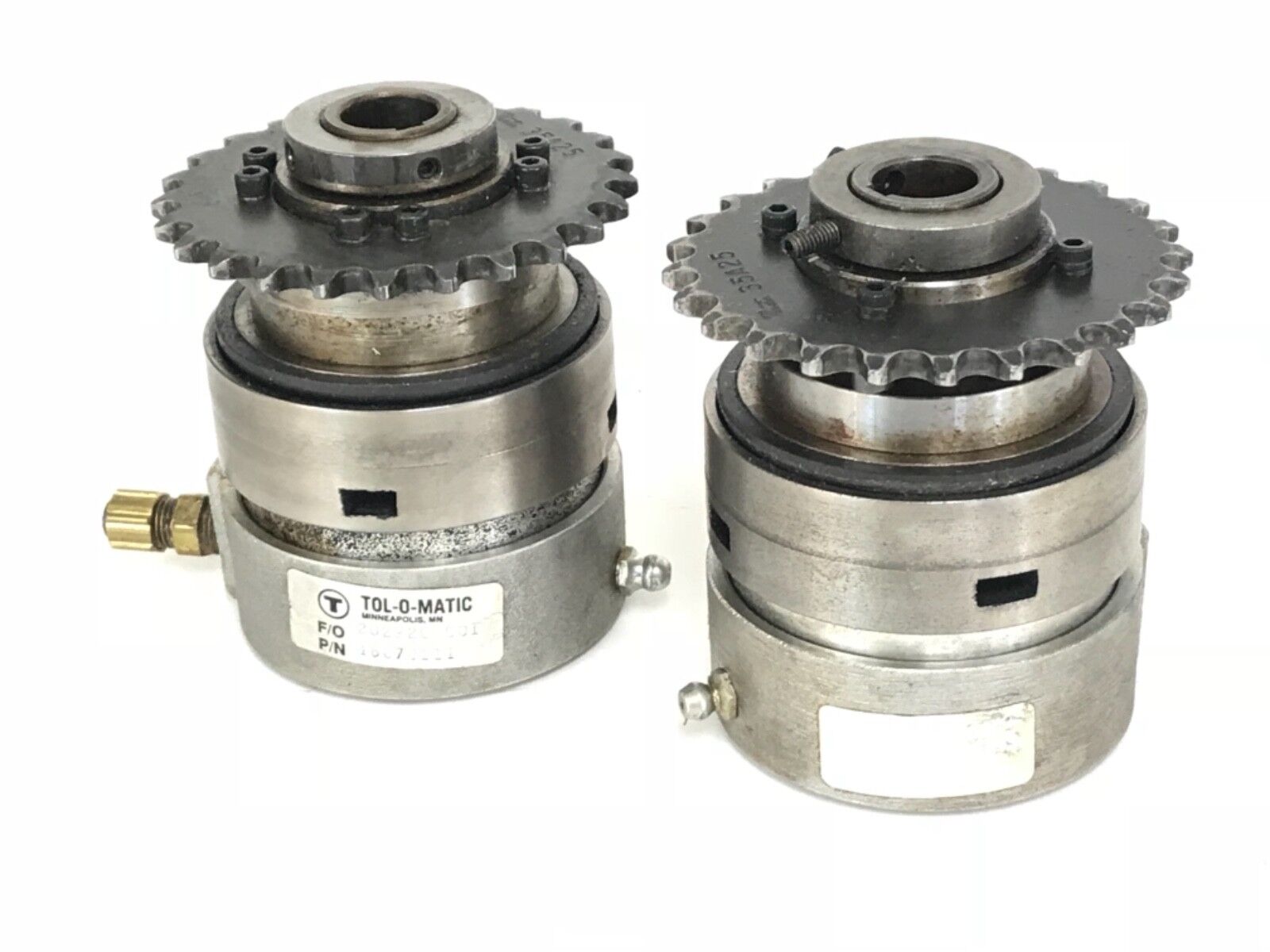 LOT OF 2 TOL-O-MATIC 16070111 ROLLER BEARING ASSY. W/ MARTIN 35A25 SPROCKET