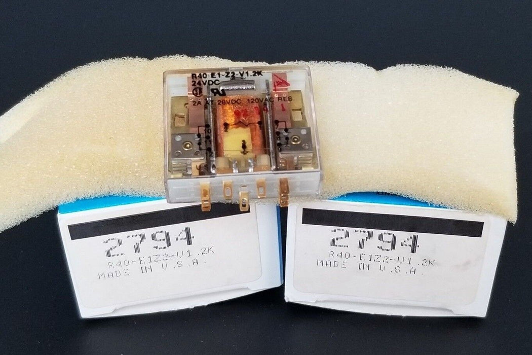 LOT OF 2 NIB POTTER & BRUMFIELD R40-E1-Z2-V1.2K RELAYS, 2794, 24VDC R40E1Z2V1.2K