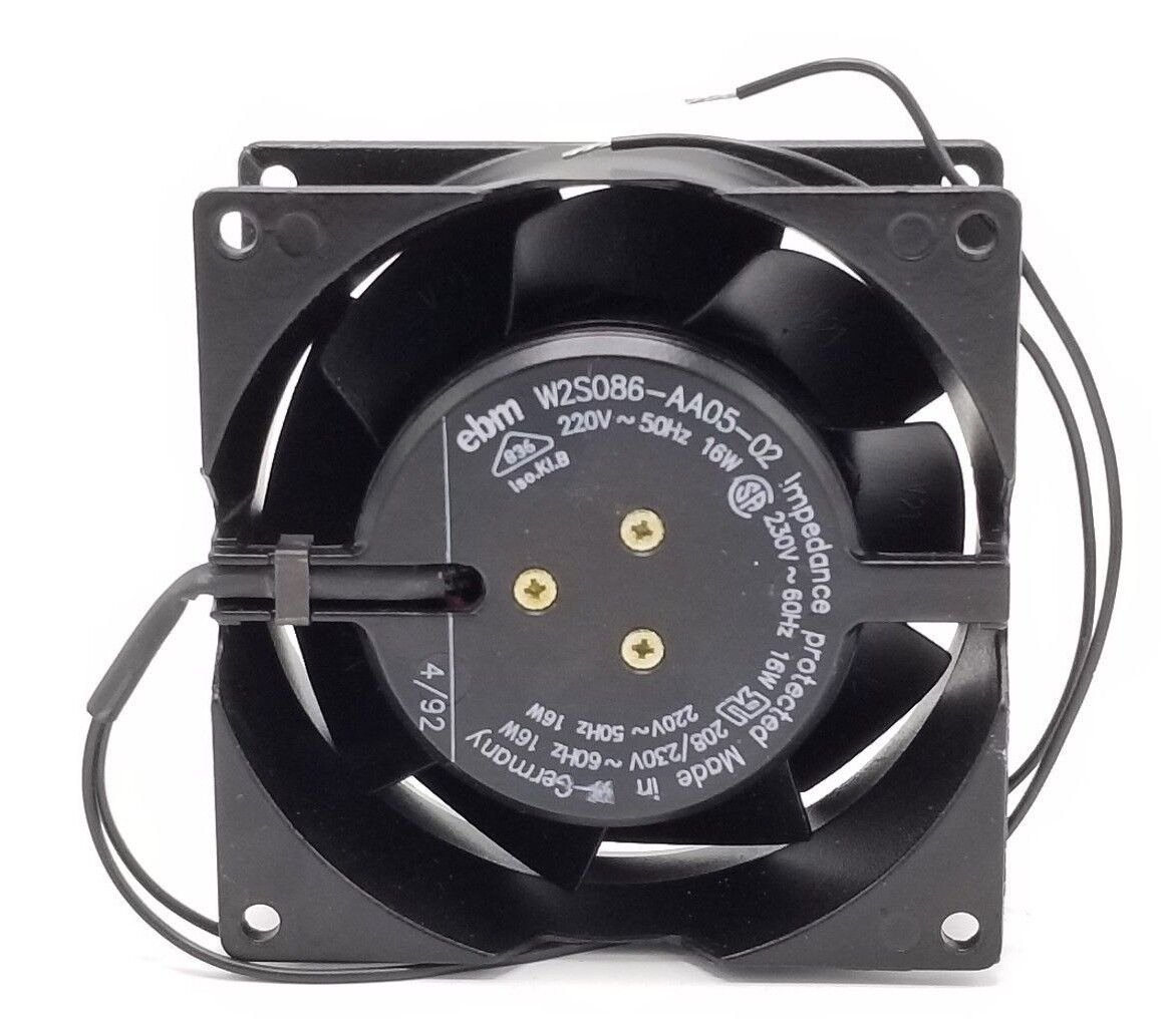 NEW EBM W2S086-AA05-02 FAN 16W, 220V~50HZ, 208/230V~60HZ, W2S086AA0502
