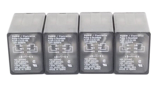 LOT OF 4 TYCO POTTER & BRUMFIELD K10P-11A15-120 RELAY 120V 50/60HZ K10P11A15120