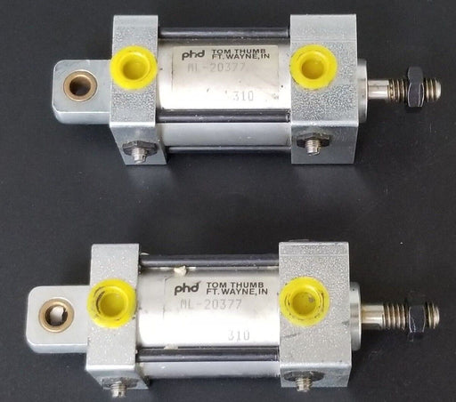 LOT OF 2 NEW PHD INC. 1-1/2" BORE 1" STROKE PNEUMATIC CYLINDER