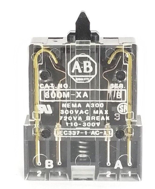 ALLEN BRADLEY 800M-XA CONTACT BLOCK SER. B, 800MXA